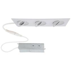 Lotos 2&quot; White Adjustable 3-Light LED Recessed Downlight Kit