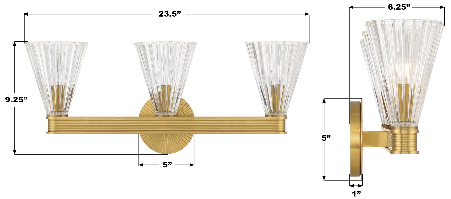 Image 7 Lotus 23.5'' Luxe Gold Bathroom Vanity more views