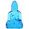 Lotus Alley Aqua Blue Glass 5 1/2" High Guanyin Figurine