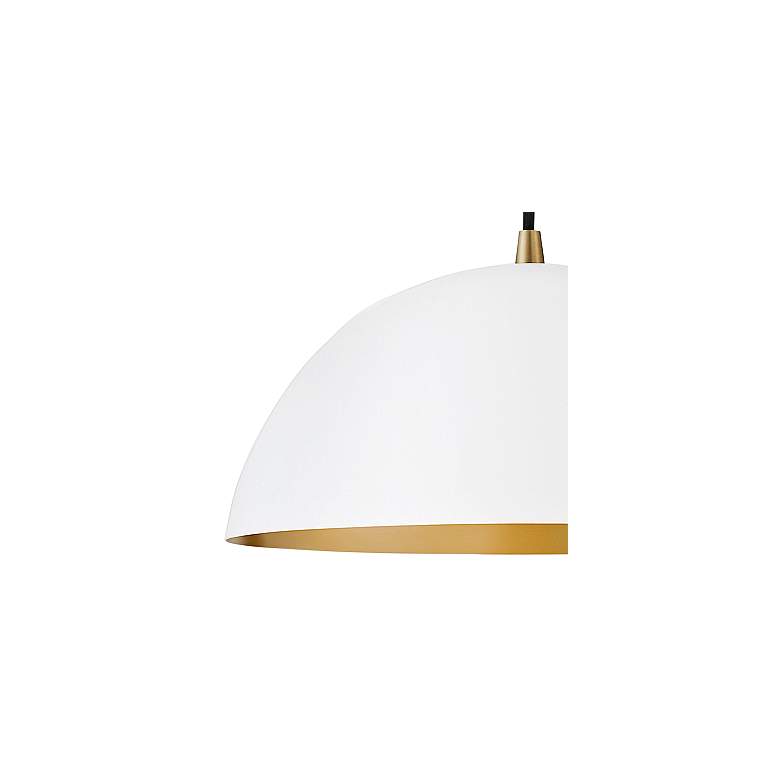 Image 2 Lou 14 inch Wide Matte White Pendant Light more views