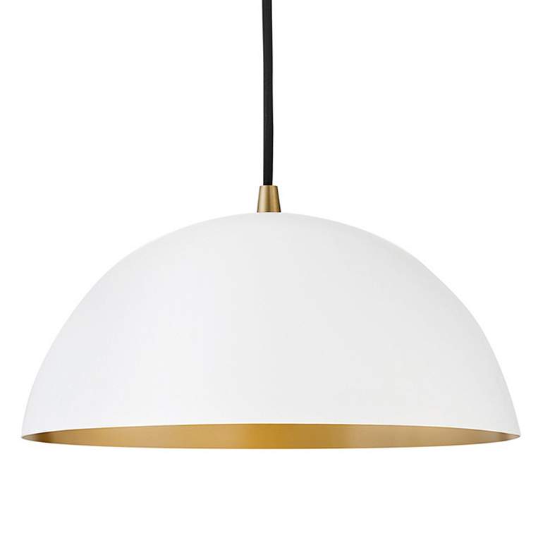 Image 3 Lou 14" Wide Matte White Pendant Light more views