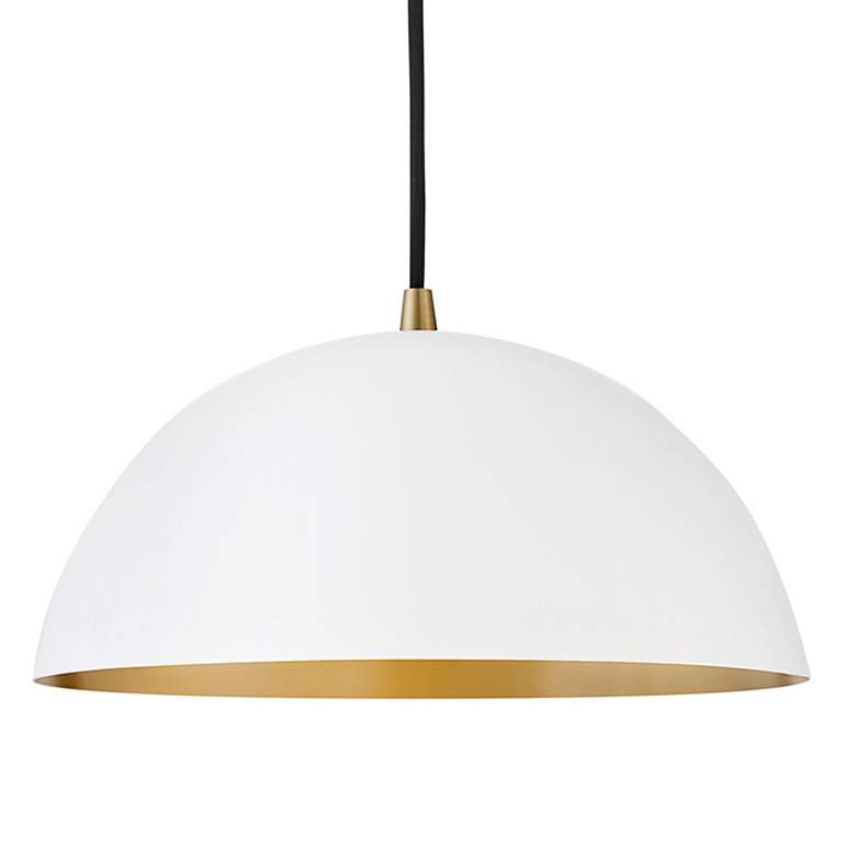 Image 3 Lou 14 inch Wide Matte White Pendant Light more views