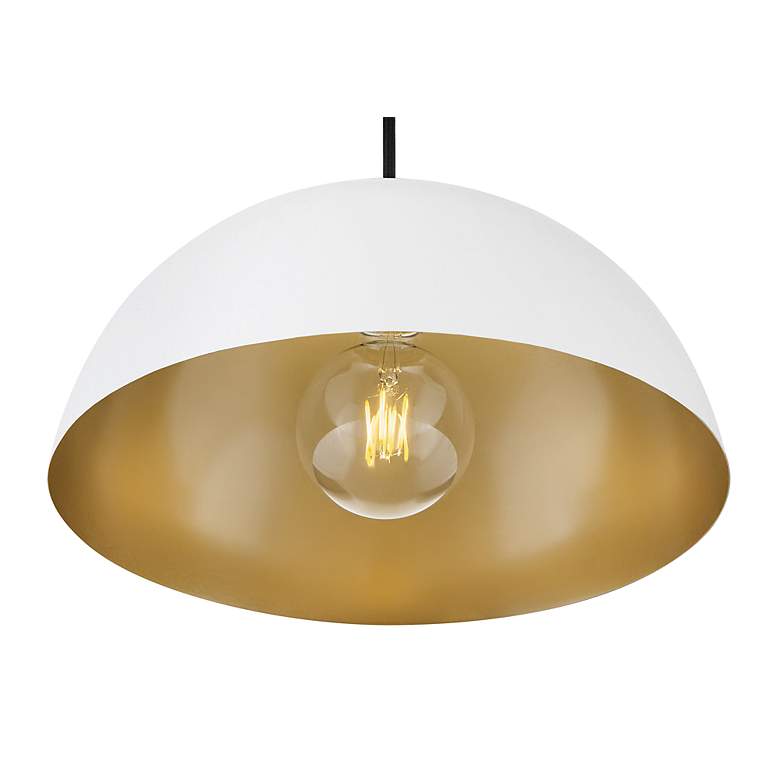 Image 4 Lou 14" Wide Matte White Pendant Light more views