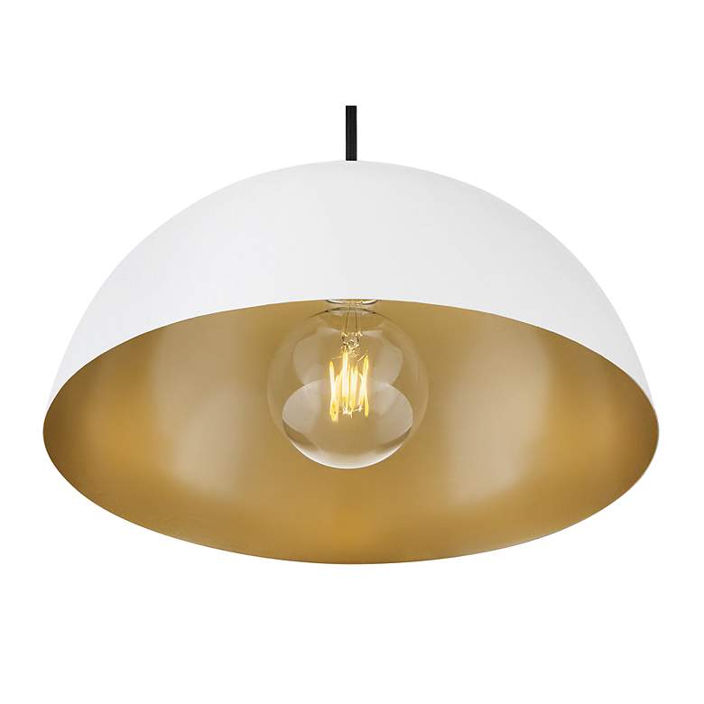 Image 4 Lou 14 inch Wide Matte White Pendant Light more views