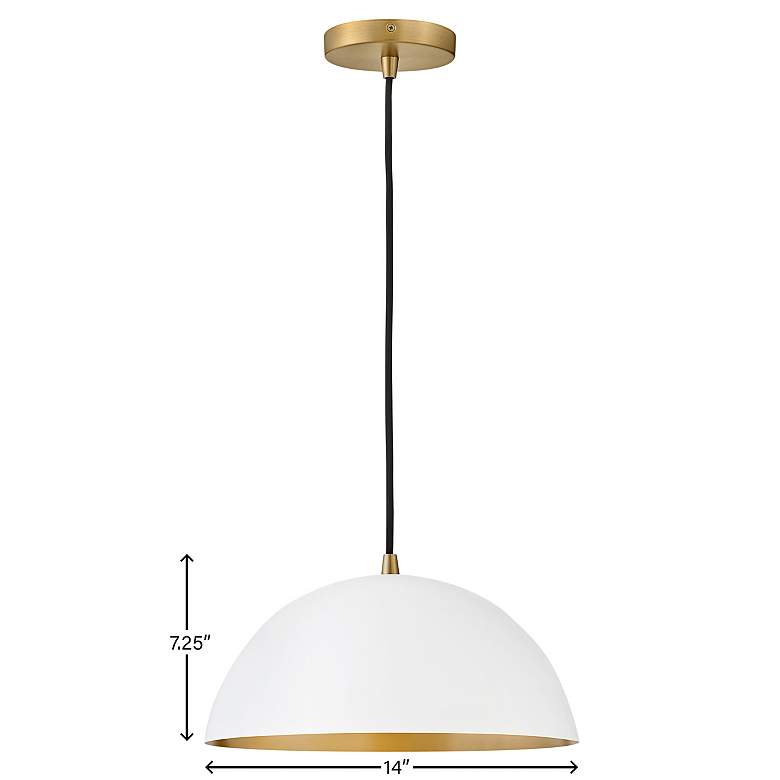 Image 6 Lou 14" Wide Matte White Pendant Light more views