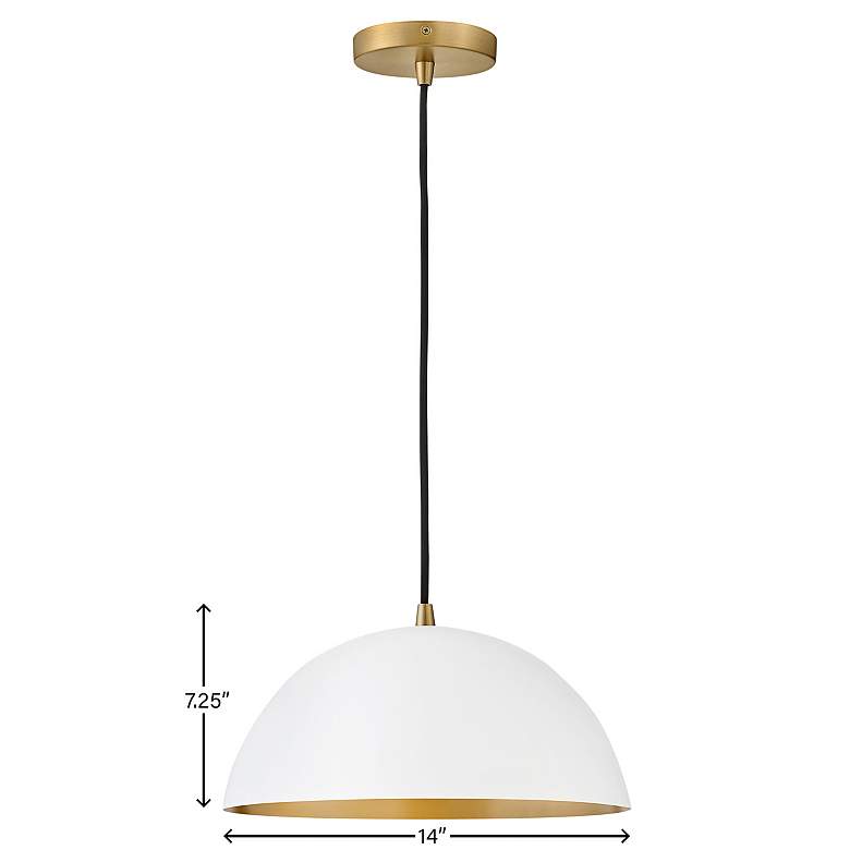 Image 6 Lou 14 inch Wide Matte White Pendant Light more views