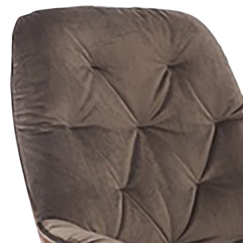 Image 3 Loufton Brown Tufted Velvet Fabric Dining Chair more views