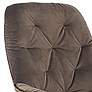 Loufton Brown Tufted Velvet Fabric Dining Chair