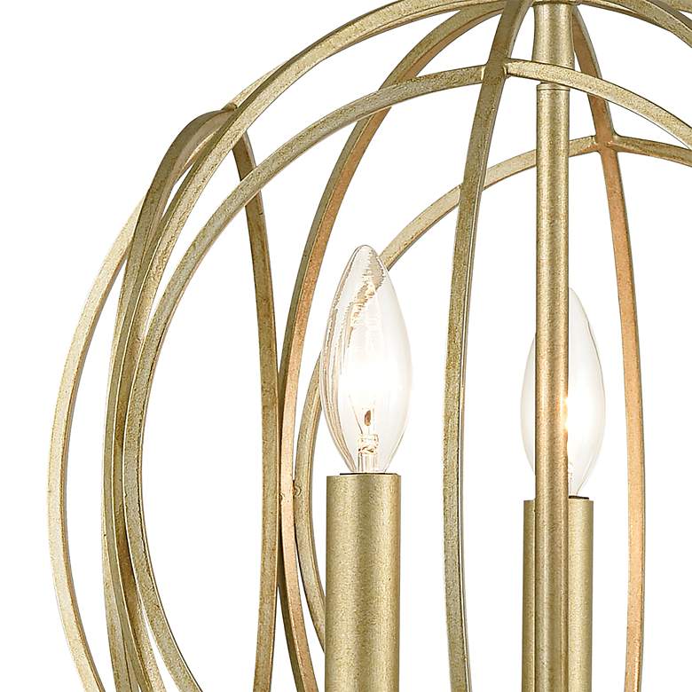 Image 4 Loughton 14" Wide 3-Light Chandelier - Golden Silver more views