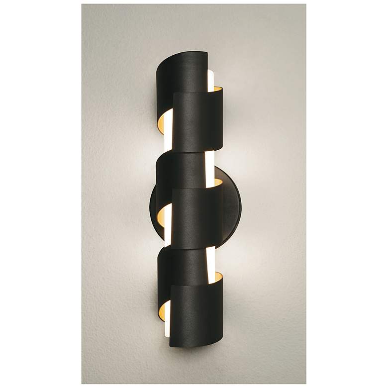 Image 2 Louie LED Sconce - 15.5W 120V - Black more views