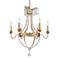 Louis 25" Wide Distressed Silver and Gold 6-Light Chandelier