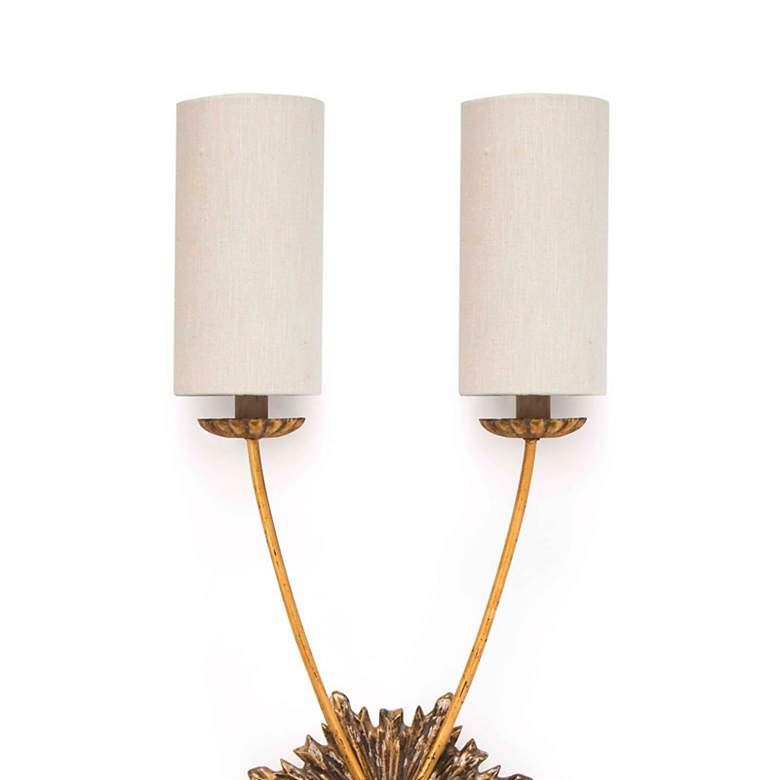 Image 5 Louis 28" High Antique Brass 2-Light Wall Sconce more views