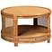 Louis 30" Wide Natural Brown Rattan Coffee Table