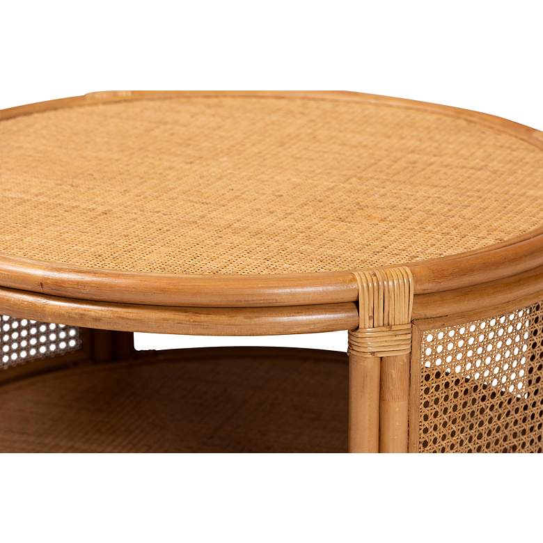 Image 3 Louis 30" Wide Natural Brown Rattan Coffee Table more views
