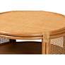 3_Louis 30" Wide Natural Brown Rattan Coffee Table more views