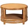 7_Louis 30" Wide Natural Brown Rattan Coffee Table more views