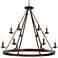 Louis 45"W Oil-Rubbed Bronze 12-Light 2-Tier Ring Chandelier