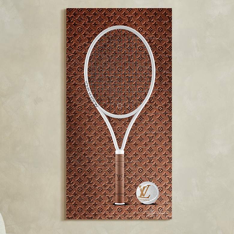 Image 1 Louis Litton Vibes Racket 24" x 48" Printed Glass Wall Art