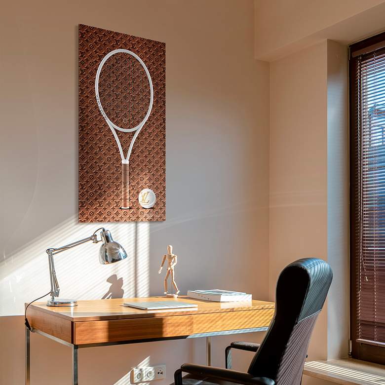 Image 4 Louis Litton Vibes Racket 24" x 48" Printed Glass Wall Art more views