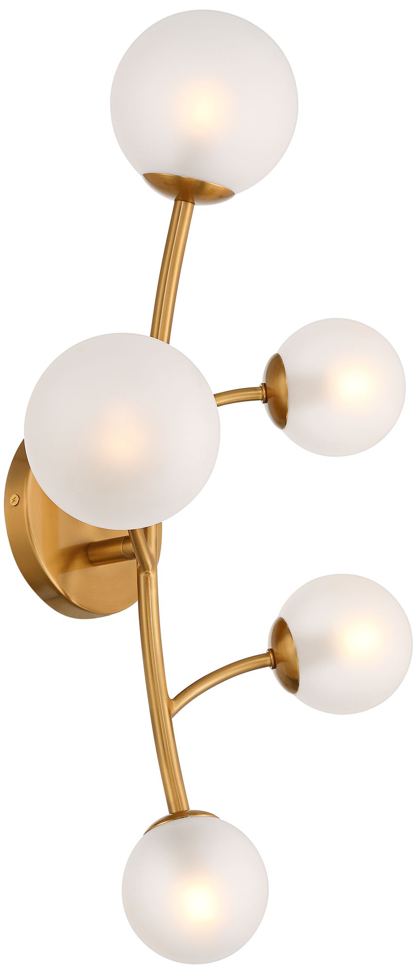 Image 6 Louisa 24" High Burnished Brass 5-Light LED Wall Sconce more views