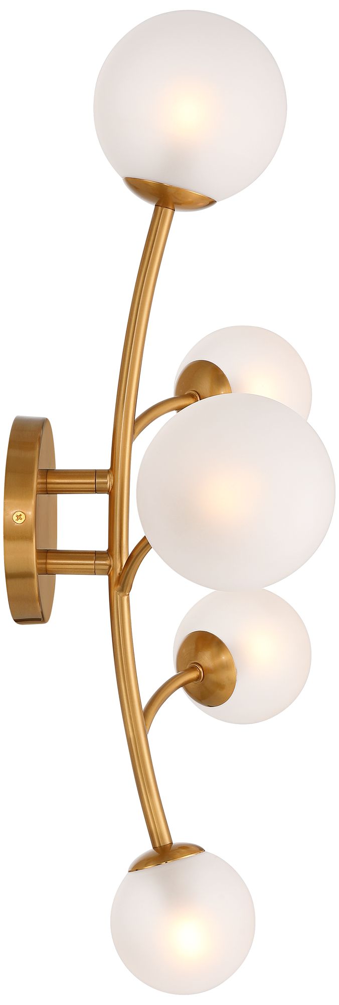 Watch A Video About the Clement Burnished Brass 5 Light LED Wall Sconce