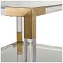 Louisa 28" Wide Glass and Clear Acrylic Luxe End Table