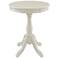 Louisa White Round Accent Table