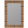 Louise Natural Navy Tan Jute 28 1/4" x 40 1/2" Wall Mirror