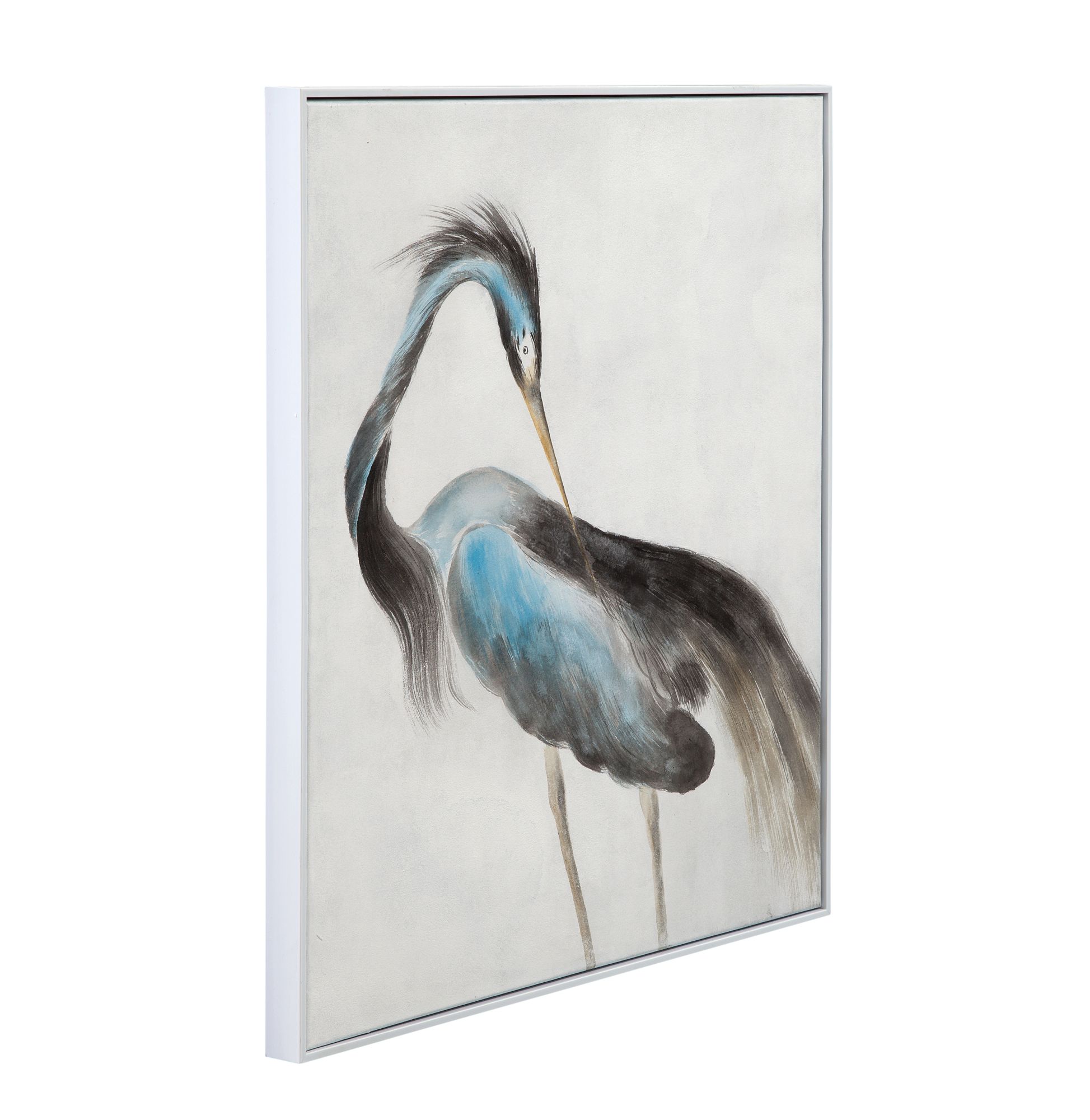 Image 2 Louisiana Heron 35" x 39" Black And Blue Framed Canvas more views