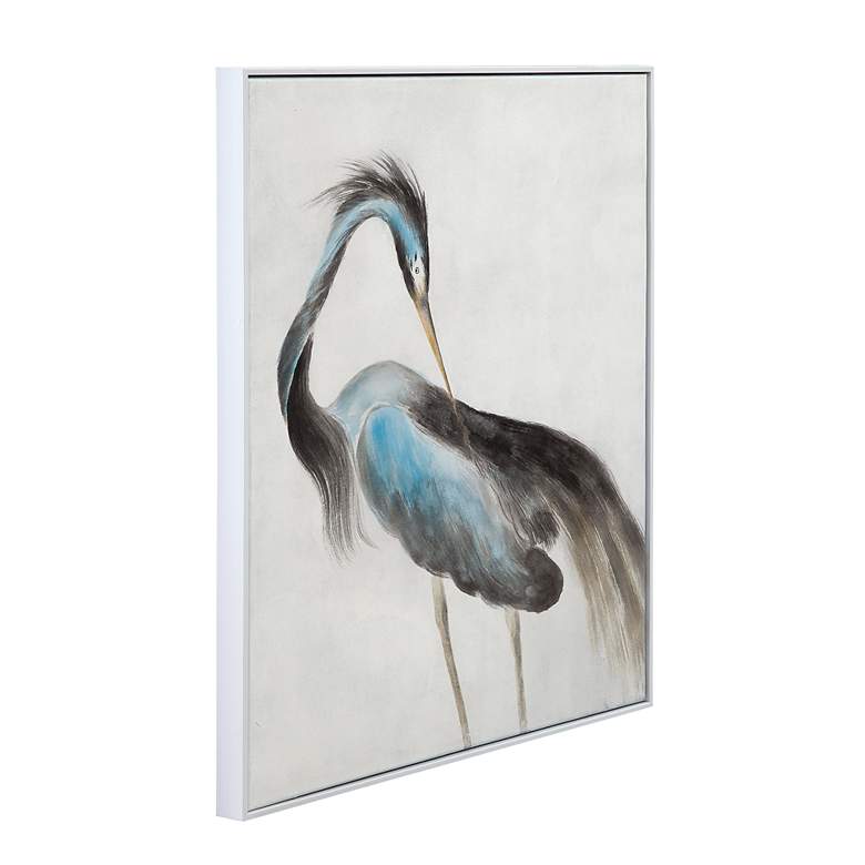 Image 2 Louisiana Heron 35" x 39" Black And Blue Framed Canvas more views