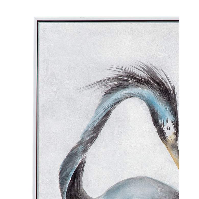 Image 3 Louisiana Heron 35" x 39" Black And Blue Framed Canvas more views