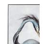 3_Louisiana Heron 35" x 39" Black And Blue Framed Canvas more views