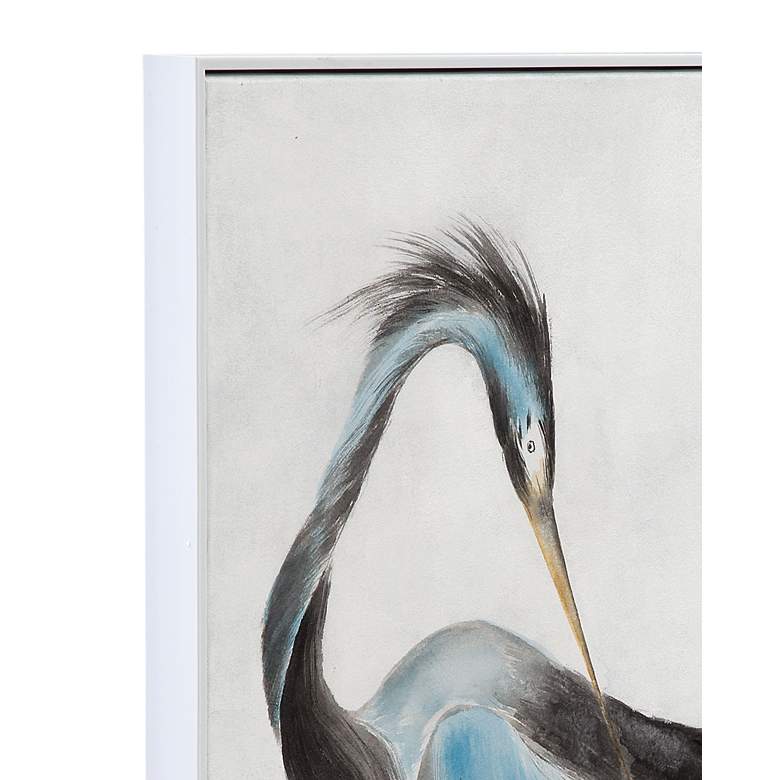 Image 4 Louisiana Heron 35" x 39" Black And Blue Framed Canvas more views
