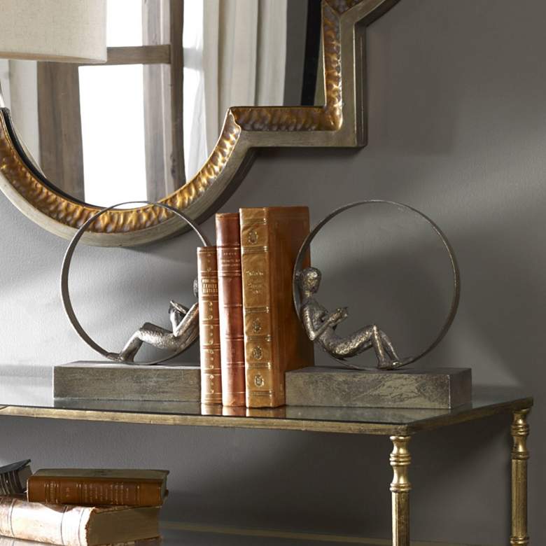 Image 1 Lounging Reader, Bookends Set