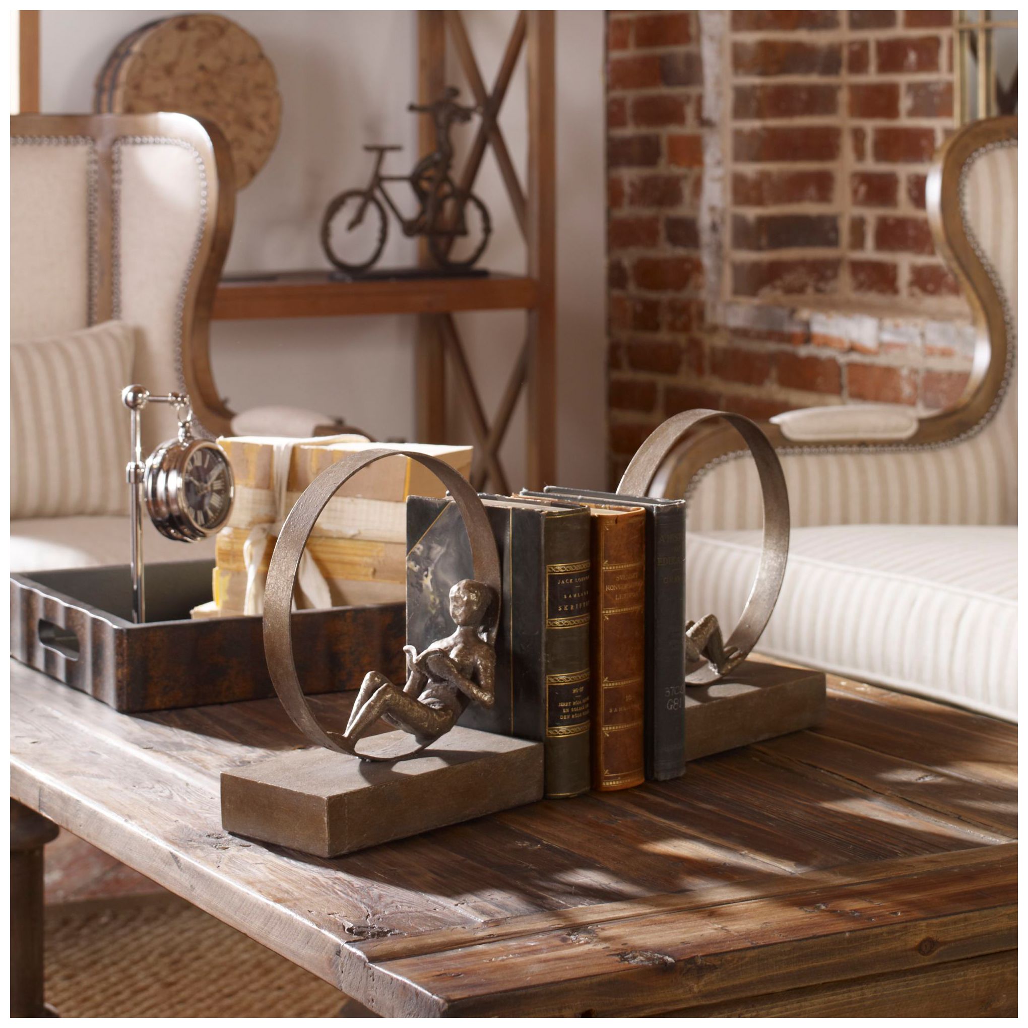 Image 5 Lounging Reader, Bookends Set more views