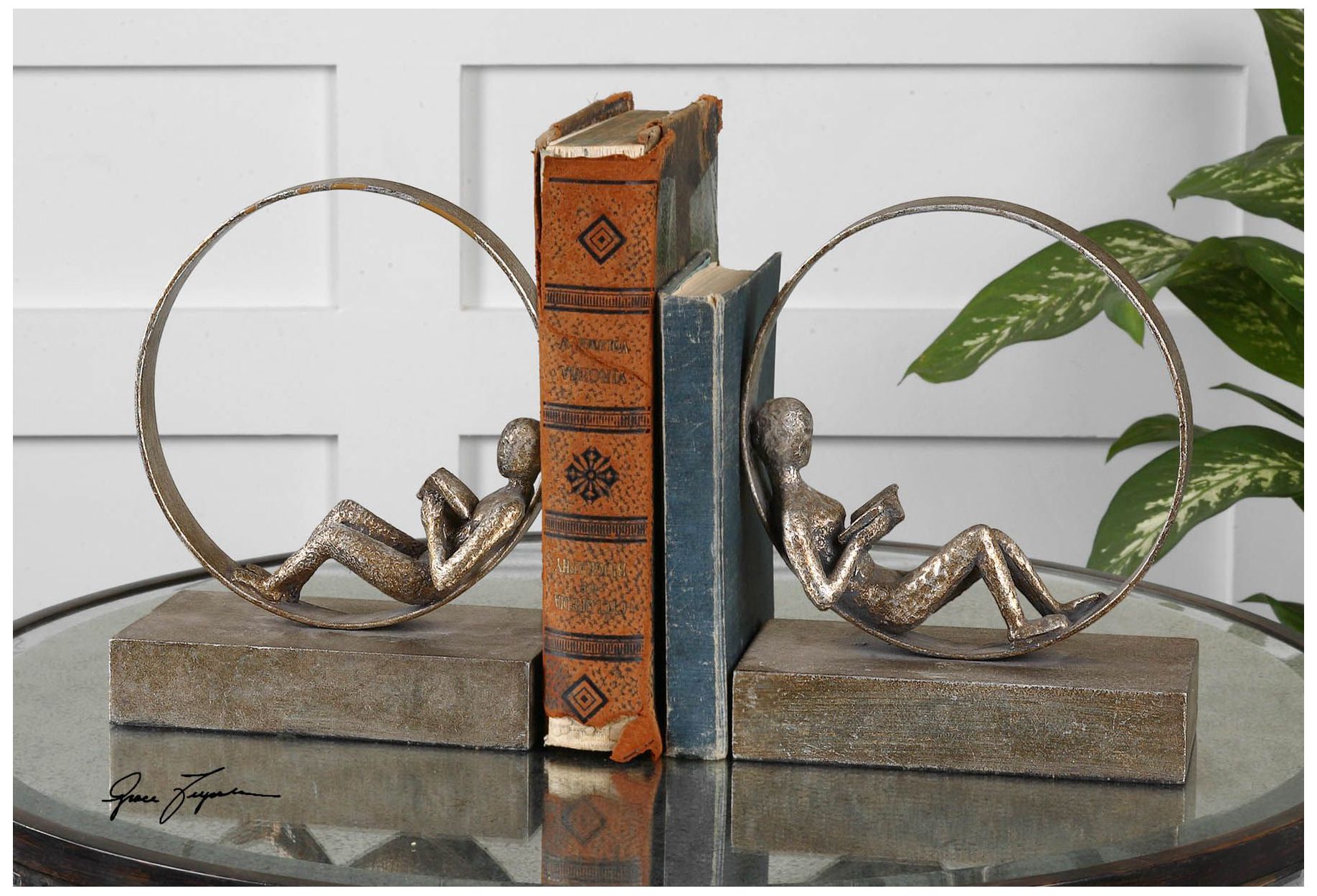 Image 6 Lounging Reader, Bookends Set more views