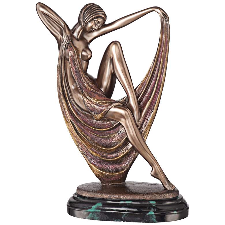 Image 1 Lounging Woman 13 1/4 inch High Statue