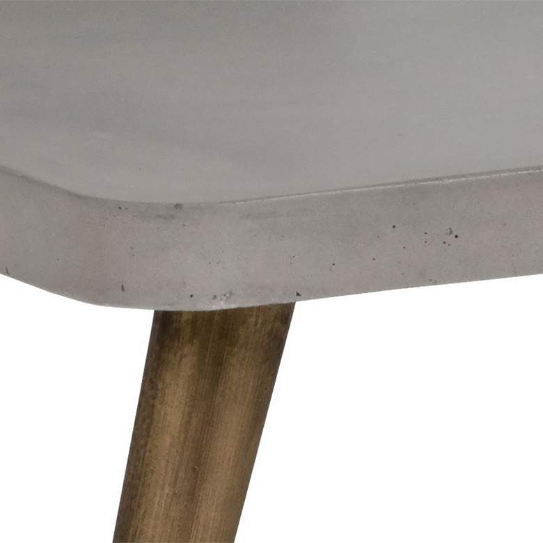 Image 3 Loupe L-Shaped Modern Concrete Coffee Tables with Tripod Legs Set of 2 more views