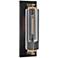 Lourde 18"H Black with Heritage Brass LED Outdoor Wall Light