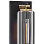 2_Lourde 18"H Black with Heritage Brass LED Outdoor Wall Light more views