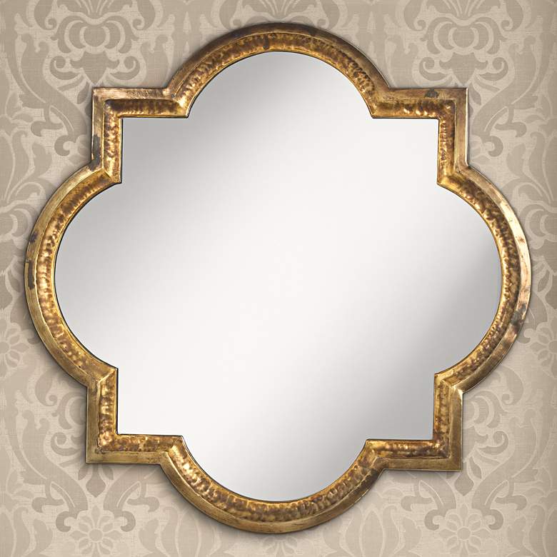 Image 1 Lourosa Quatrefoil 34 inch x 34 inch Decorative Wall Mirror