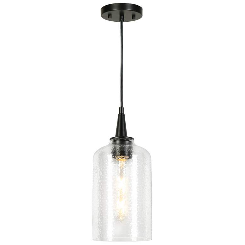 Image 1 Louta 6.1" Wide Black 1-Light Pendant Light