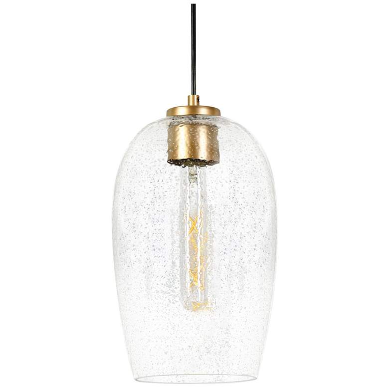 Image 1 Louta 7.1" Wide Gold 1-Light Dome Pendant Light