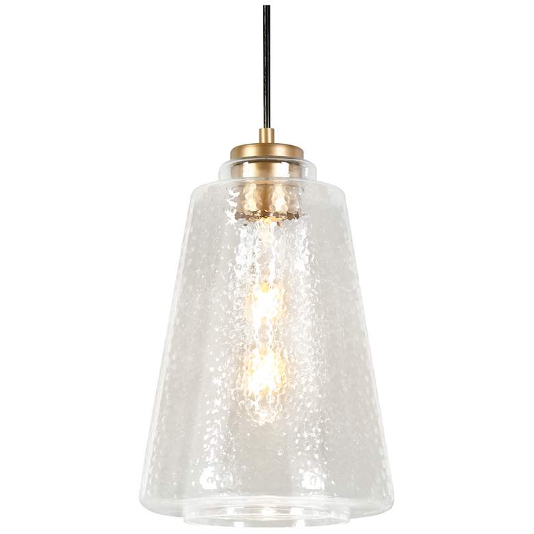 Image 1 Louta 7.9" Wide Gold 1-Light Bell Pendant Light