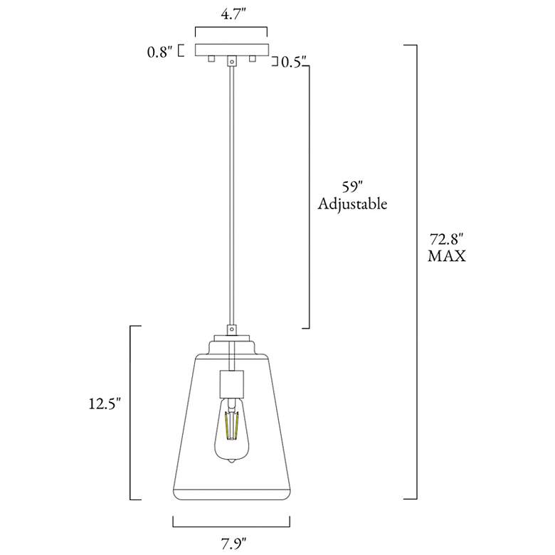 Image 2 Louta 7.9" Wide Gold 1-Light Bell Pendant Light more views