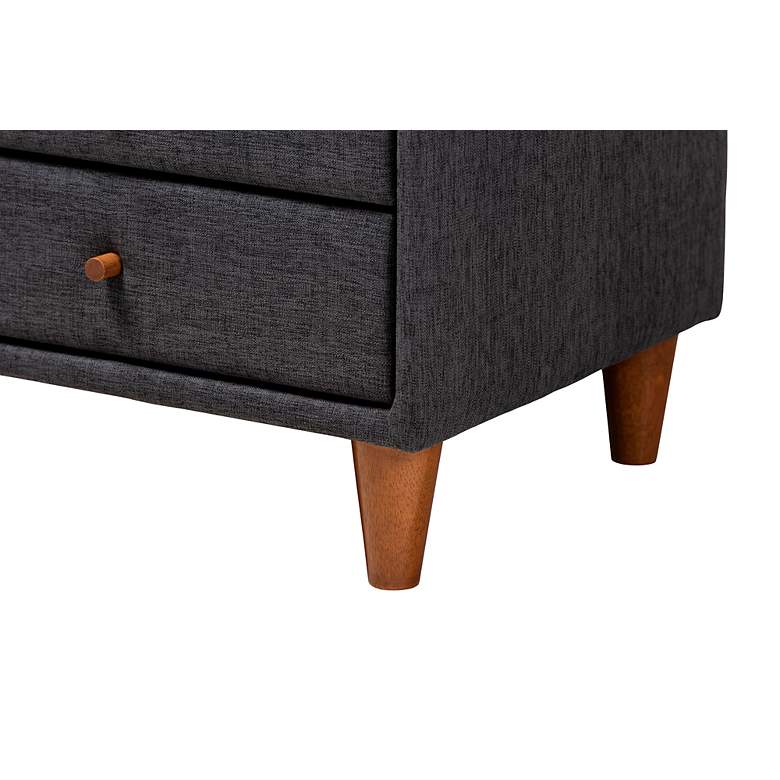 Image 3 Louvain Dark Gray Fabric 3-Piece Twin Size Bedroom Set more views