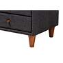 3_Louvain Dark Gray Fabric 3-Piece Twin Size Bedroom Set more views