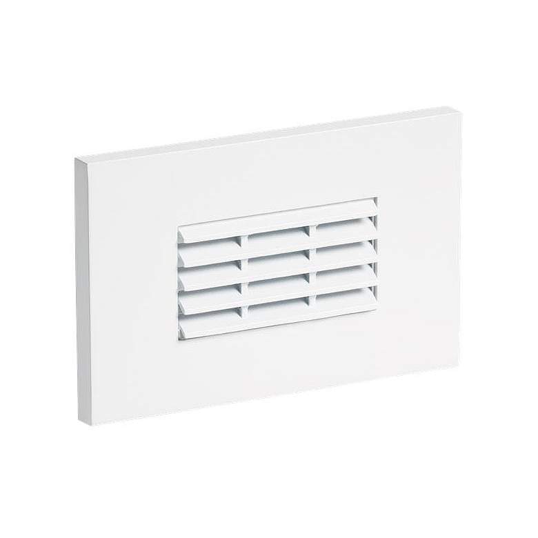Image 1 Louver 4 3/4" Wide White LED Landscape Step Light