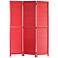 Louvertie 47" Wide Red Wood 3-Panel Screen/Room Divider