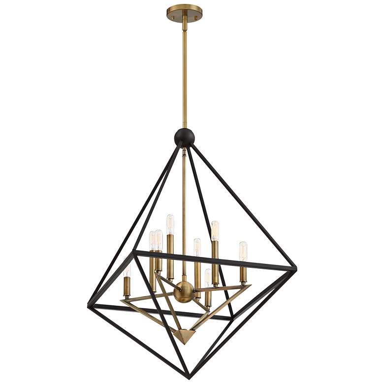 Image 4 Louvre 29" Wide Western Bronze and Brass 8-Light Modern Foyer Pendant more views